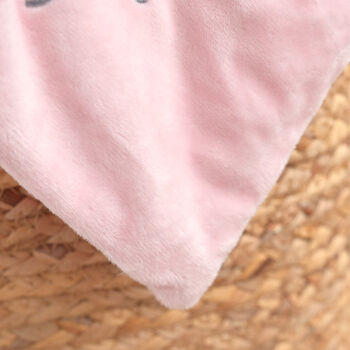 Personalised Pink Elephant Baby Comforter, 6 of 7