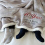 Personalised Ruby Wedding Anniversary Grey Blanket, thumbnail 1 of 7