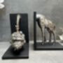 Large Silver And Black Giraffe Bookends Shelf Sitter Gift, thumbnail 4 of 6
