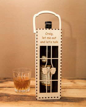 'Let Me Out' Personalised Fun Bottle Gift Box By Natural Gift Store