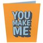 You Make Me Trect! Cheeky Love Card With Funny 3D Pop Up, thumbnail 6 of 9