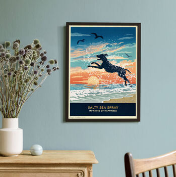 Limited Edition Seaside Pointer Or Viszla Gift Print, 2 of 10