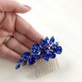 Delicate Blue Crystal Hair Comb, thumbnail 4 of 5