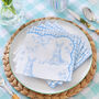 Playful Bunny Blue And White Paper Easter Napkins X 20, thumbnail 1 of 4