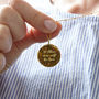 Engraved Message Organic Disc Necklace, thumbnail 3 of 7