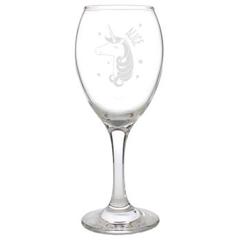 Personalised Wine Glass, Unicorn, 2 of 3