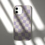 Purple Check Eco Friendly, Biodegradable Phone Case, thumbnail 5 of 7