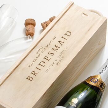 Personalised Bridesmaid / Maid Of Honour Bottle Box, 7 of 8