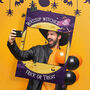 Moon And Witch Halloween Party Selfie Frame, thumbnail 3 of 3