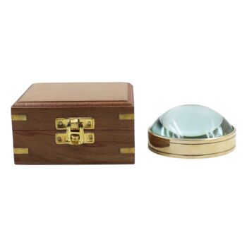 Large Paperweight Magnifying Glass With Wooden Box, 5 of 6