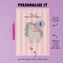 Personalised Unicorn Birthday Card With Stickers, thumbnail 2 of 8