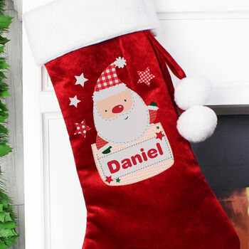 Personalised Father Christmas Luxury Stocking, 3 of 3