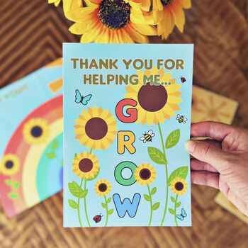 Thank You Teacher Card And Personalised Seed Packet, 3 of 4