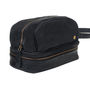 Personalised Large Leather Raleigh Wash Bag Black, thumbnail 3 of 7