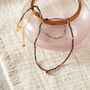 Black Spinel And Ruby Beaded Antique Short Necklace, thumbnail 4 of 10