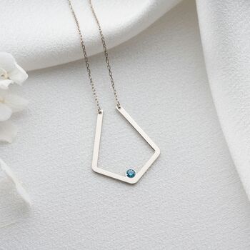 Eternal Bond Ring Holder Birthstone Necklace, 3 of 12