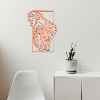 Minimalist Wooden Elephant Wall Art Sculpture Gift For New Home, 4 of 9