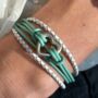 Woman's Personalised Green Wrap Pet Remembrance Urn Clasp Bracelet For Ashes, thumbnail 3 of 11