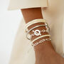 Halo T Bar Chain Bracelet, thumbnail 4 of 5