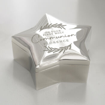 Personalised First Holy Communion Star Trinket Box, 3 of 6