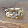 Solid 9ct Gold Custom Single Birthstone Stacking Ring, thumbnail 7 of 9