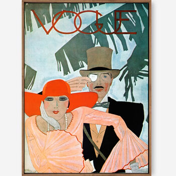 Vintage Reissue Vogue Cover Couple, Canvas Art, 6 of 7