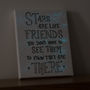 'Stars Are Like Friends' Glow In The Dark Star Canvas, thumbnail 2 of 6