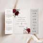 Burgundy Floral Gatefold Wedding Invitations, thumbnail 1 of 5