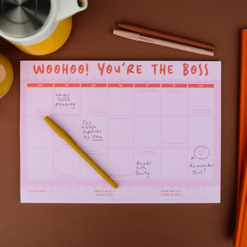 Woohoo! You're The Boss A4 Desk Planner, 2 of 3