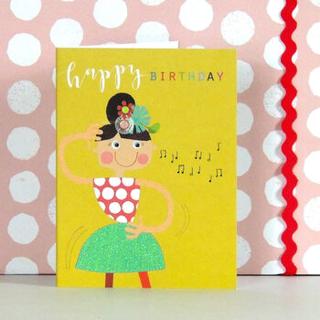 Mini Glittery Strictly Come Dancing Birthday Card, 3 of 4