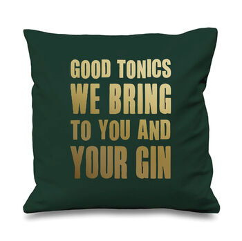 Typographic Gin Christmas Cushion, 4 of 5