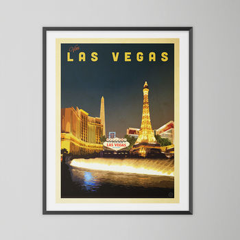 Personalised Las Vegas Vintage Style Travel Print, 2 of 5