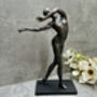 Black Sculpted Dancer Figurine – 29cm Dancing Ornament, thumbnail 6 of 12