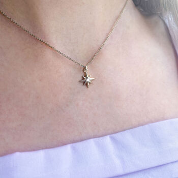 Sterling Silver Shining Star Necklace, 2 of 2