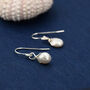 Sterling Silver Irregular Shaped Baroque Pearl Dangle Drop Earrings, thumbnail 4 of 10