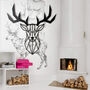 Stag Head Mounted Metal Wall Art Decor, thumbnail 4 of 6
