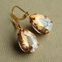 Vintage Champagne Teardrop Earrings, thumbnail 5 of 7