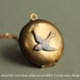 Antique Swallow Bird Locket Necklace, thumbnail 7 of 9