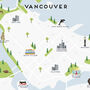 Map Of Vancouver Print, thumbnail 2 of 2