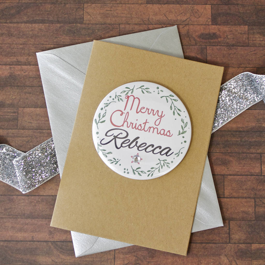 Personalised Merry Christmas Magnet Card By bedcrumb | notonthehighstreet.com