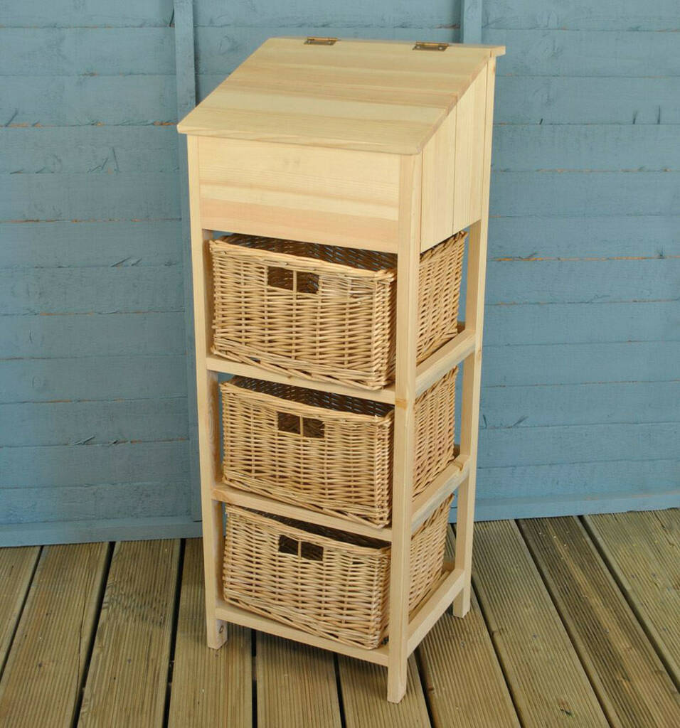 Wicker Basket Vegetable And Potato Store By Garden Selections