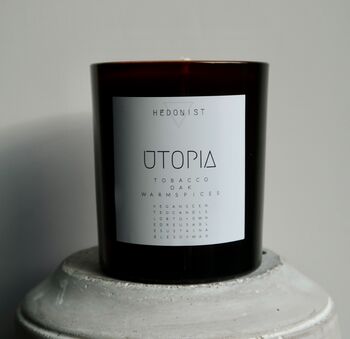 Utopia Tobacco And Oak Scented Candle, 2 of 5