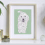 Custom Line Colour Portrait Personalised Dog Cat Art, thumbnail 6 of 7