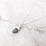 925 Sterling Silver Raw Sapphire Crystal Necklace, thumbnail 1 of 3