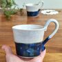 Pottery Handmade Mug Denim Blue Cup, thumbnail 3 of 8