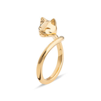 Sterling Silver Open Adjustable Cat Ring, 6 of 7