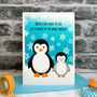 'Penguins' First Christmas Card From Baby Or Grandchild, thumbnail 2 of 4