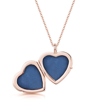Personalised 18 K Rose Gold Plated Heart Locket, 8 of 12