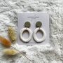Abstract Speckled Clay Hoop Earrings, thumbnail 3 of 3