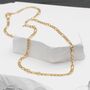 9ct Yellow Gold Figaro Link Necklace, thumbnail 2 of 4